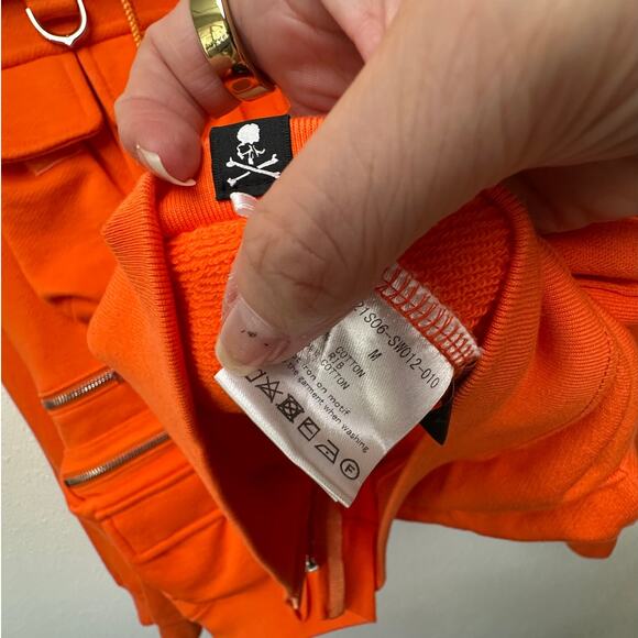 NWT Mastermind World Orange Multi-Pocket Utility Zip Hoodie Men’s M - Picture 10 of 16